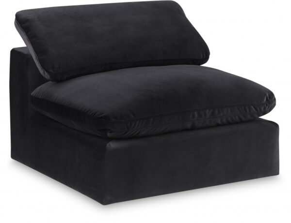 Comfy Velvet Upholstered Armless Modular Chair