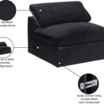 Comfy Velvet Upholstered Armless Modular Chair
