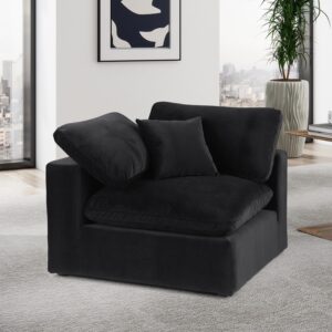 Comfy Velvet Upholstered Corner Modular Chair