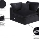 Comfy Velvet Upholstered Corner Modular Chair