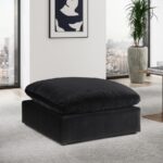 Comfy Velvet Upholstered Modular Ottoman