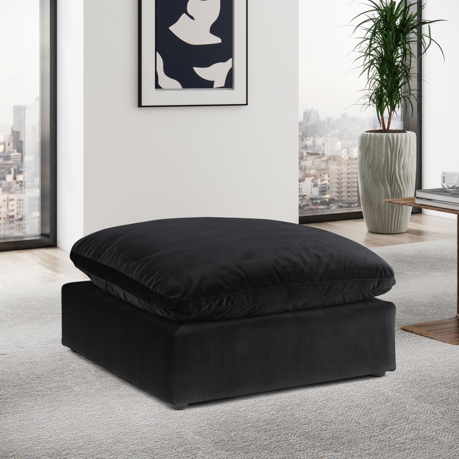 Comfy Velvet Upholstered Modular Ottoman