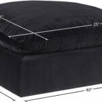 Comfy Velvet Upholstered Modular Ottoman
