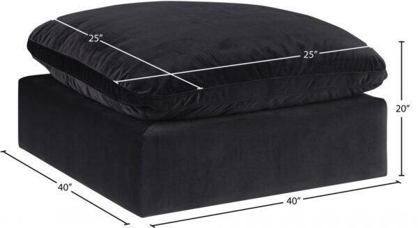 Comfy Velvet Upholstered Modular Ottoman