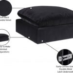 Comfy Velvet Upholstered Modular Ottoman