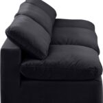 Comfy 117" Velvet Upholstered 3pc. Armless Modular Sofa