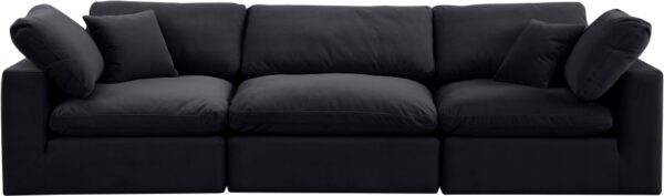 Comfy 119" Velvet Upholstered 3pc. Modular Sofa
