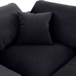Comfy 119" Velvet Upholstered 3pc. Modular Sofa