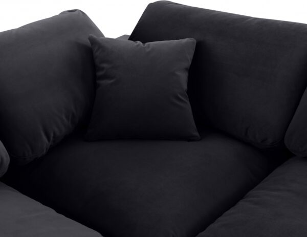 Comfy 119" Velvet Upholstered 3pc. Modular Sofa