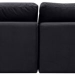 Comfy 156" Velvet Upholstered 4pc. Armless Modular Sofa