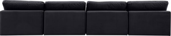 Comfy 156" Velvet Upholstered 4pc. Armless Modular Sofa