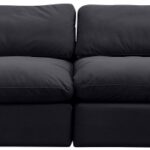 Comfy 156" Velvet Upholstered 4pc. Armless Modular Sofa