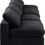 Comfy 156" Velvet Upholstered 4pc. Armless Modular Sofa