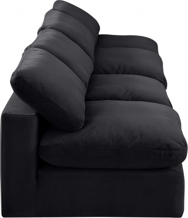Comfy 156" Velvet Upholstered 4pc. Armless Modular Sofa