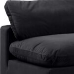 Comfy 156" Velvet Upholstered 4pc. Armless Modular Sofa