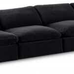 Comfy 158" Velvet Upholstered 4pc. Modular Sofa