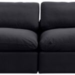 Comfy 158" Velvet Upholstered 4pc. Modular Sofa