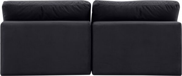 Comfy 78" Velvet Upholstered 2pc. Armless Modular Loveseat