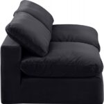 Comfy 78" Velvet Upholstered 2pc. Armless Modular Loveseat