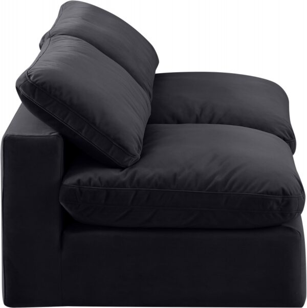 Comfy 78" Velvet Upholstered 2pc. Armless Modular Loveseat