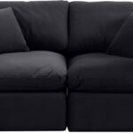 Comfy 80" Velvet Upholstered 2pc. Modular Loveseat