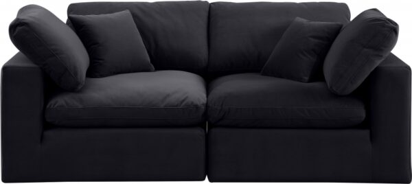 Comfy 80" Velvet Upholstered 2pc. Modular Loveseat