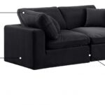 Comfy 80" Velvet Upholstered 2pc. Modular Loveseat