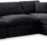 Comfy 119" Velvet Upholstered 4pc. Modular Sectional