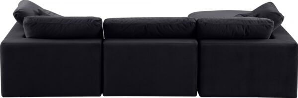 Comfy 119" Velvet Upholstered 4pc. Modular Sectional