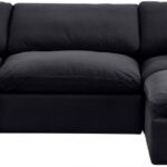 Comfy 119" Velvet Upholstered 4pc. Modular Sectional