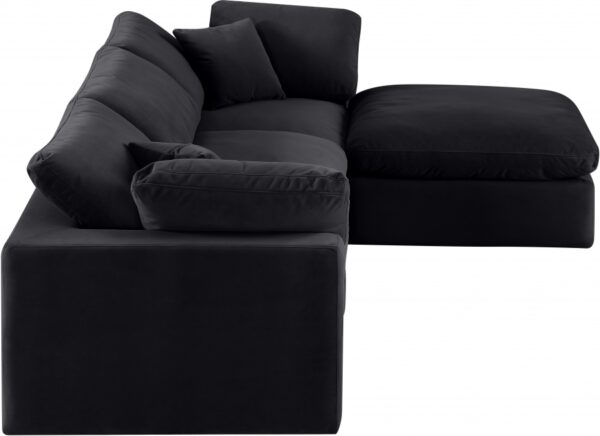 Comfy 119" Velvet Upholstered 4pc. Modular Sectional