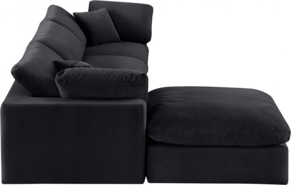 Comfy 119" Velvet Upholstered 4pc. Modular Sectional
