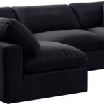 Comfy 119" Velvet Upholstered 4pc. Modular Sectional
