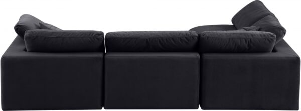 Comfy 119" Velvet Upholstered 4pc. Modular Sectional