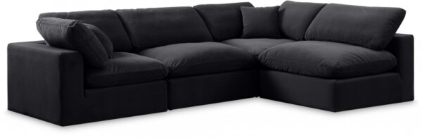 Comfy 119" Velvet Upholstered 4pc. Modular Sectional