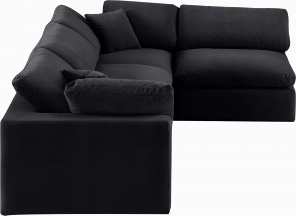 Comfy 119" Velvet Upholstered 4pc. Modular Sectional