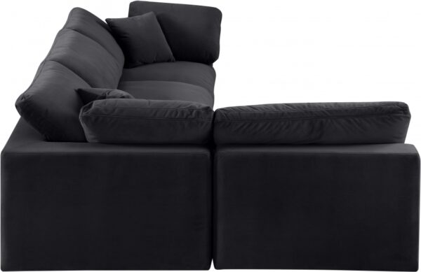 Comfy 119" Velvet Upholstered 4pc. Modular Sectional