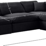 Comfy 119" Velvet Upholstered 4pc. Modular Sectional