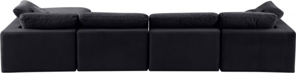 Comfy 158" Velvet Upholstered 5pc. Modular Sectional