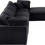 Comfy 158" Velvet Upholstered 5pc. Modular Sectional