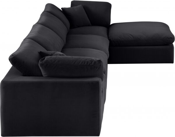 Comfy 158" Velvet Upholstered 5pc. Modular Sectional