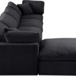 Comfy 158" Velvet Upholstered 5pc. Modular Sectional