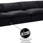 Comfy 158" Velvet Upholstered 5pc. Modular Sectional