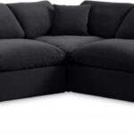 Comfy 118" Velvet Upholstered 5pc. Modular Sectional