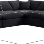 Comfy 118" Velvet Upholstered 5pc. Modular Sectional