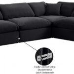 Comfy 118" Velvet Upholstered 5pc. Modular Sectional