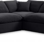 Comfy 119" Velvet Upholstered 5pc. Modular Sectional
