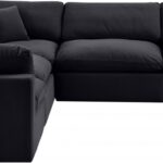 Comfy 119" Velvet Upholstered 5pc. Modular Sectional