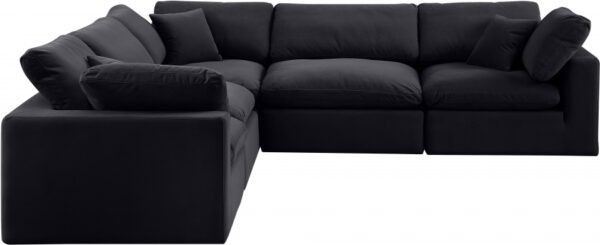 Comfy 119" Velvet Upholstered 5pc. Modular Sectional