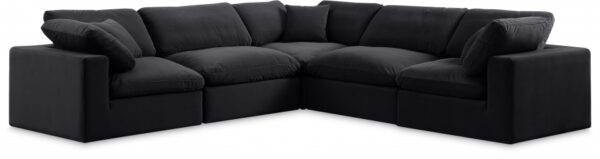 Comfy 119" Velvet Upholstered 5pc. Modular Sectional